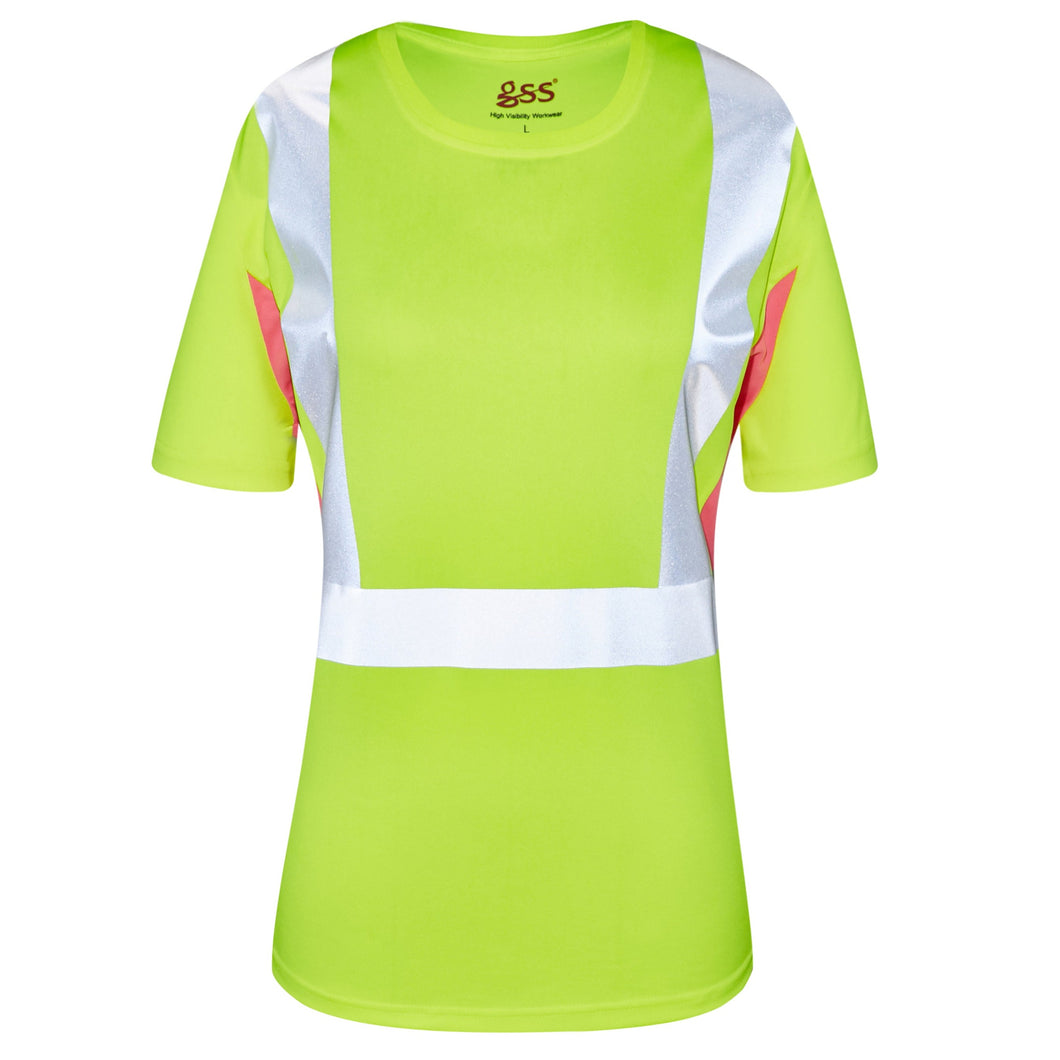 GSS 5125 - Safety Green Hi-Viz Women's Shirt | Front View