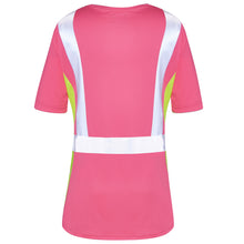 Load image into Gallery viewer, GSS 5126 - Pink Hi-Viz Women&#39;s Shirt | Back View
