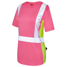 Load image into Gallery viewer, GSS 5126 - Pink Hi-Viz Women&#39;s Shirt | Front Left View
