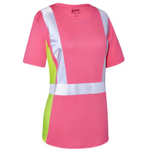 Load image into Gallery viewer, GSS 5126 - Pink Hi-Viz Women&#39;s Shirt | Front Right View
