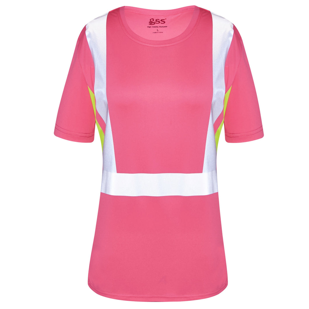 GSS 5126 - Pink Hi-Viz Women's Shirt | Front View