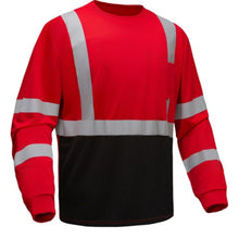 Load image into Gallery viewer, GSS 5134 - Red Hi-Viz Long Sleeve Shirt | Front Right View

