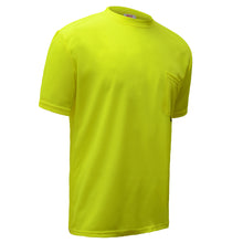 Load image into Gallery viewer, GSS 5501 - Safety Green Hi-Viz Short Sleeve Shirt | Front Right View
