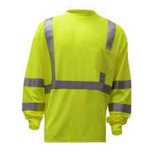 Load image into Gallery viewer, GSS 5505 - Safety Green Hi-Viz Long Sleeve Shirt | Front View
