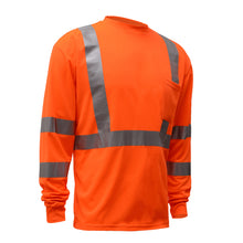 Load image into Gallery viewer, GSS 5506 - Safety Orange Hi-Viz Long Sleeve Shirt | Front Right View
