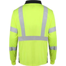 Load image into Gallery viewer, GSS 5507 - Safety Green Hi-Viz Polo Shirt  Back View
