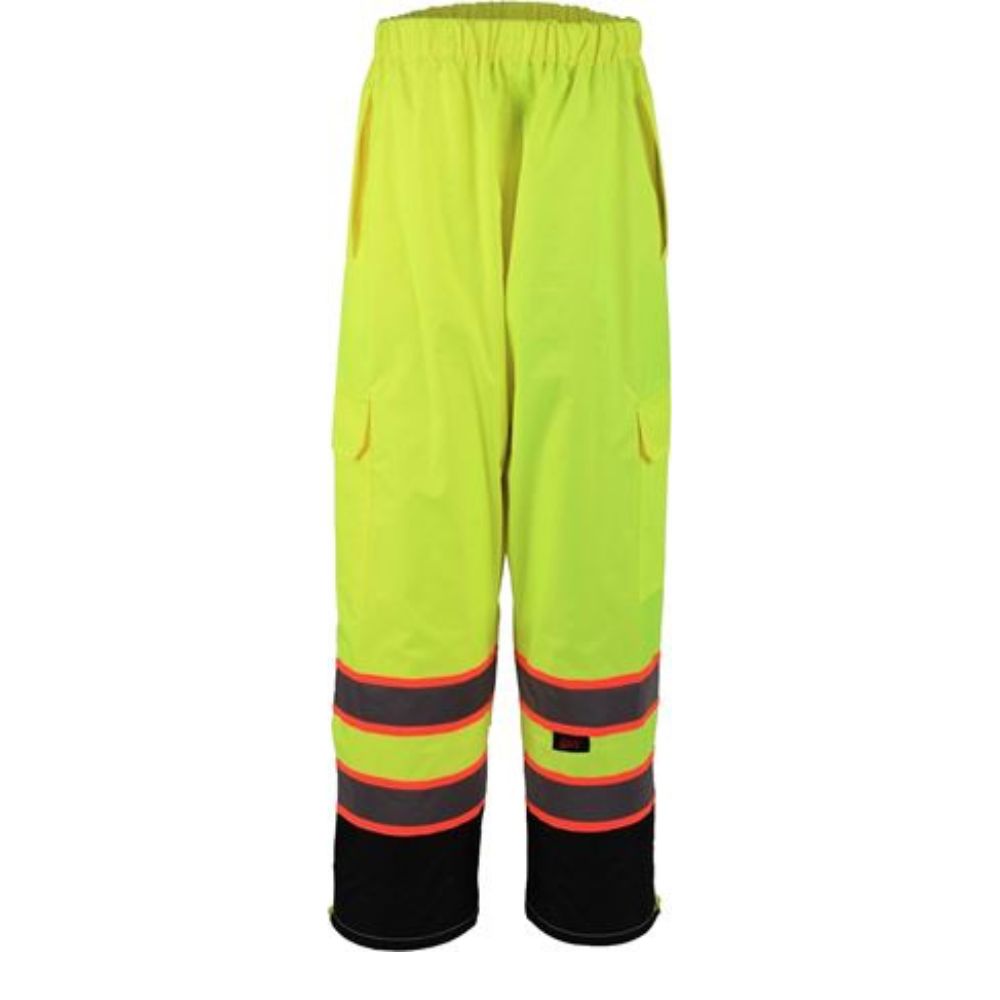 GSS 6715 - Safety Green High Visibility Rain Pants | Front View 