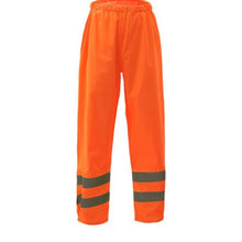 Load image into Gallery viewer, GSS 6802 – Safety Orange High Visibility Rain Pants | Front View 
