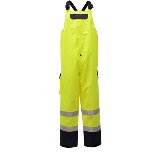 GSS 6805 - Safety Green High Visibility Bib Overalls | Front View 