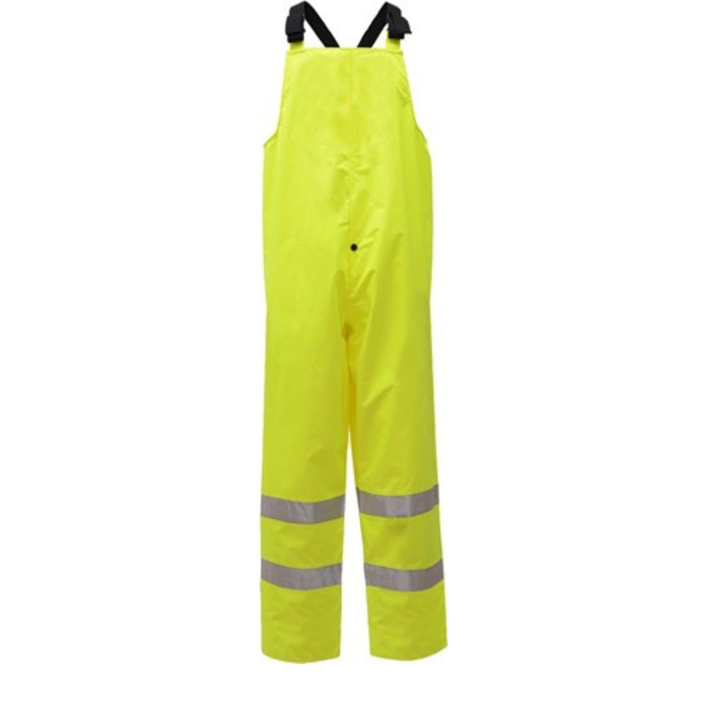 GSS 6807 - Safety Green High Visibility Bib Overalls | Front View 