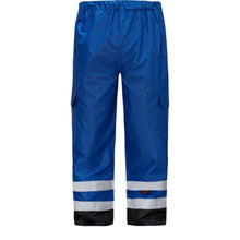 Load image into Gallery viewer, GSS 6813- Blue High Visibility Rain Pants | Front View 
