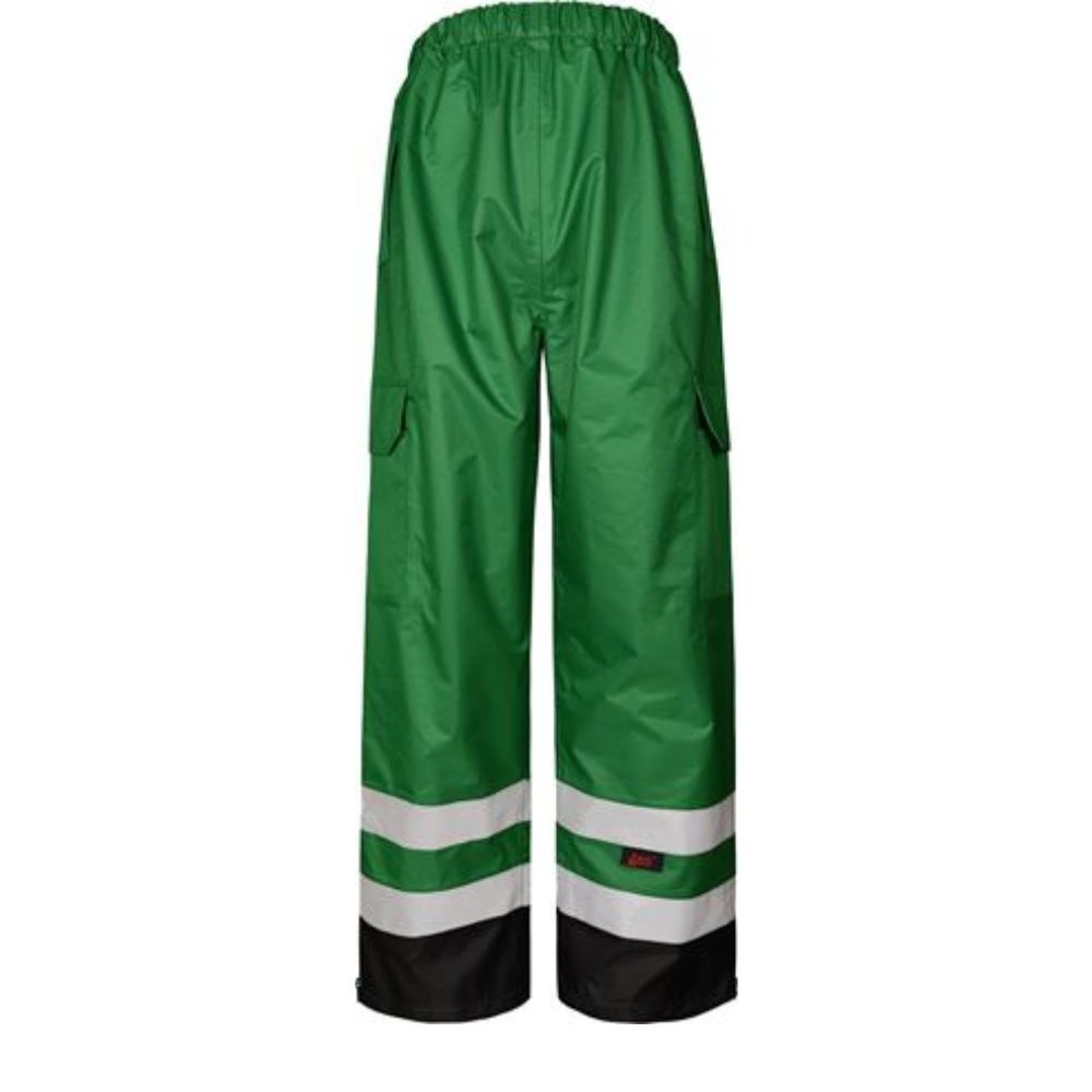 GSS 6816- Forest Green High Visibility Rain Pants | Front View 