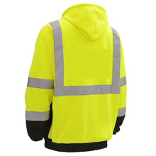 Load image into Gallery viewer, GSS 7001 - Safety Green ANSI Class 3 Sweatshirt | Back Left View
