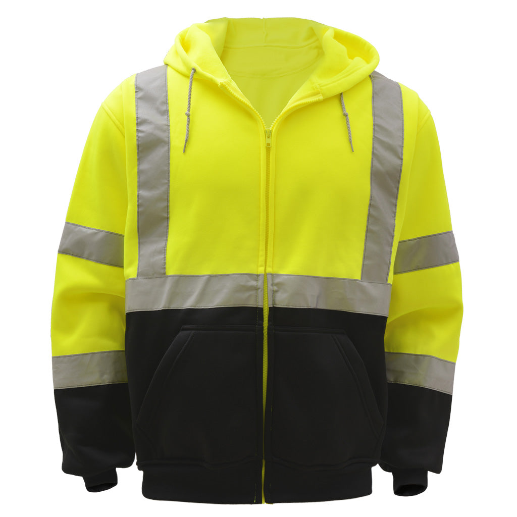 GSS 7003 - Safety Green ANSI Class 3 Sweatshirt | Front View