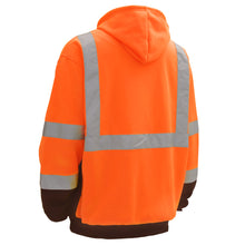 Load image into Gallery viewer, GSS 7004 - Safety Orange ANSI Class 3 Sweatshirt | Back Left View
