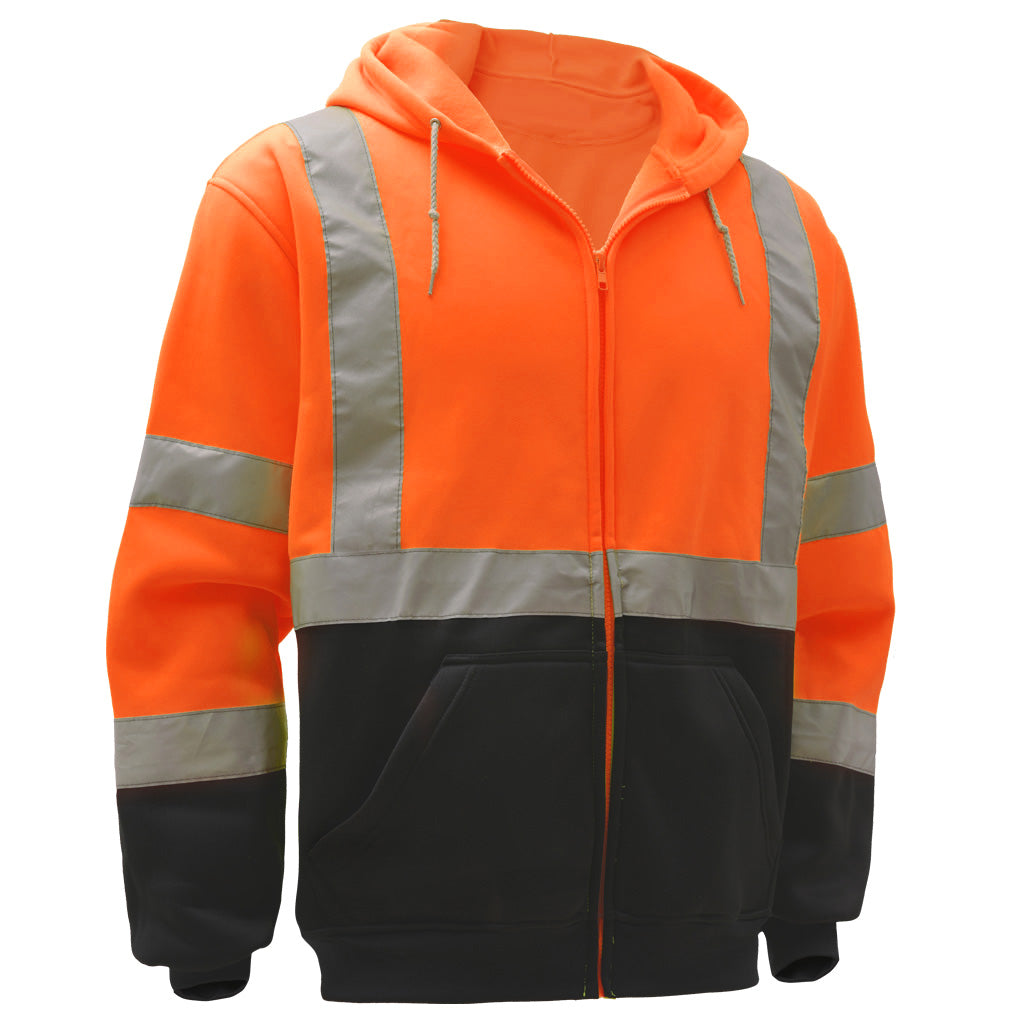 GSS 7003/7004 Zipper Front High Visibility Sweatshirt | Hi-Viz.com
