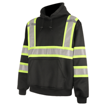 Load image into Gallery viewer, GSS 7007 - Black ANSI Class 3 Sweatshirt | Front Left View
