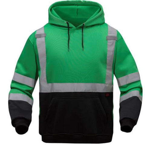 GSS 7016 - Forest Green Safety Hoodie | Front View    