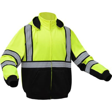 GSS 7511 – Safety Green ANSI Class 3 Sweatshirt | Front View    