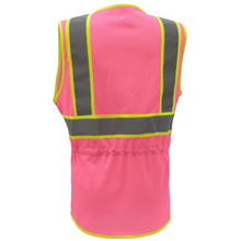 Load image into Gallery viewer, GSS 7806 - Pink Women&#39;s Safety Vest | Back View
