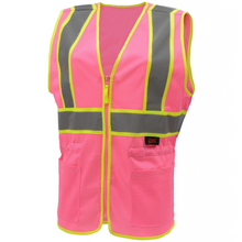 Load image into Gallery viewer,  GSS 7806 - Pink Women&#39;s Safety Vest | Front Left View

