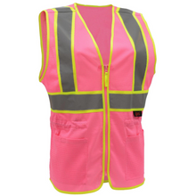 Load image into Gallery viewer,  GSS 7806 - Pink Women&#39;s Safety Vest | Front Right View
