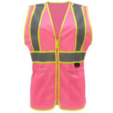 GSS 7806 - Pink Women's Safety Vest | Front View