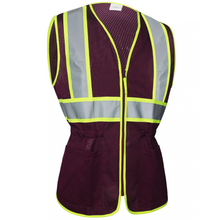 Load image into Gallery viewer, GSS 7808 - Plum Women&#39;s Safety Vest | Front Right View

