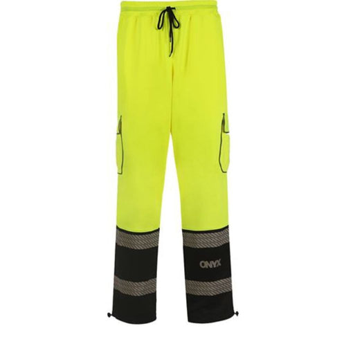 GSS 8715 – Safety Green High Visibility Rain Pants | Front View    