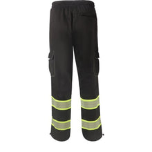 Load image into Gallery viewer, GSS 8717 – Black High Visibility Rain Pants | Back View    
