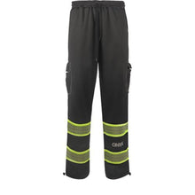 Load image into Gallery viewer, GSS 8717 – Black High Visibility Rain Pants | Front View    
