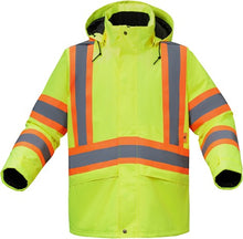 Load image into Gallery viewer, GSS FR6009 – Safety Green High Visibility Jackets | Front View 
