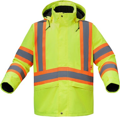 GSS FR6009 – Safety Green High Visibility Jackets | Front View 