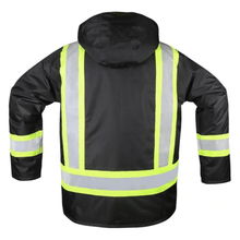 Load image into Gallery viewer, Tingley FR6011 - Black Hi-Viz Bomber Jacket | Back View
