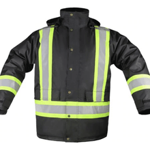 Load image into Gallery viewer, Tingley FR6011 - Black Hi-Viz Bomber Jacket | Front View
