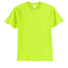 Load image into Gallery viewer, Port &amp; Company PC55 – Safety Green Hi-Viz Short Sleeve Shirt | Front View 
