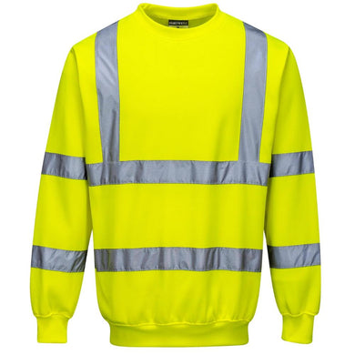 Portwest B303YER - Safety Green ANSI Class 3 Sweatshirt  Front View