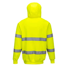 Load image into Gallery viewer, Portwest B304YER – Safety Green ANSI Class 3 Sweatshirt | Back View       
