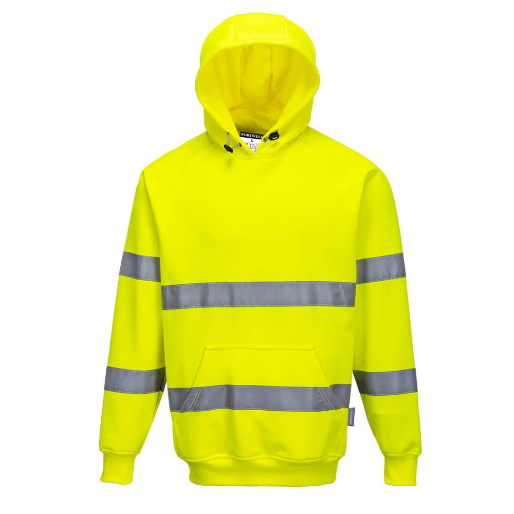 Portwest B304YER – Safety Green ANSI Class 3 Sweatshirt | Front View    