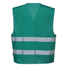 Load image into Gallery viewer, PTW F374 - Green Safety Vest | Back View       
