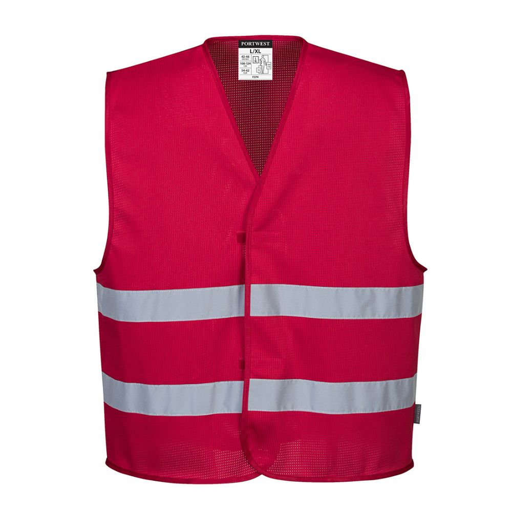 PTW F374 – Red Safety Vest | Front View    