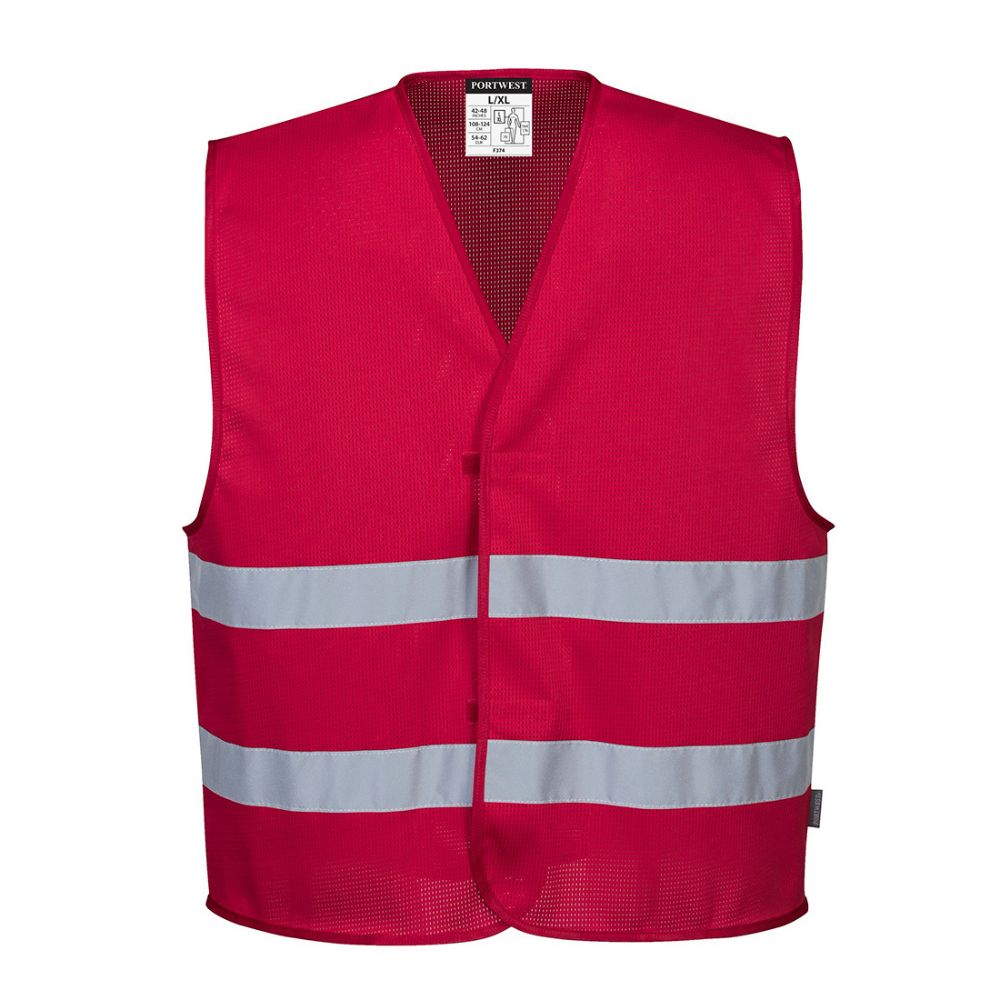 PTW F374 – Red Safety Vest | Front View    