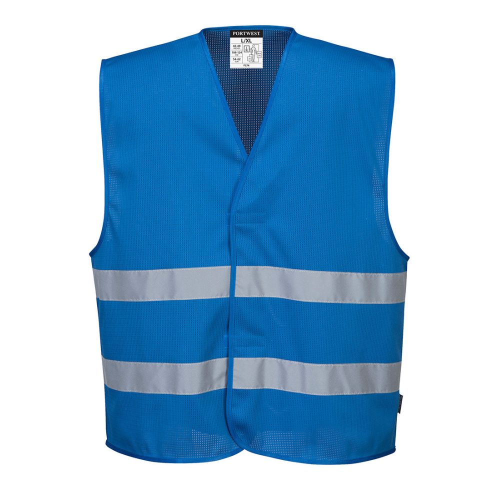 PTW F374 - Blue Safety Vest | Front View    
