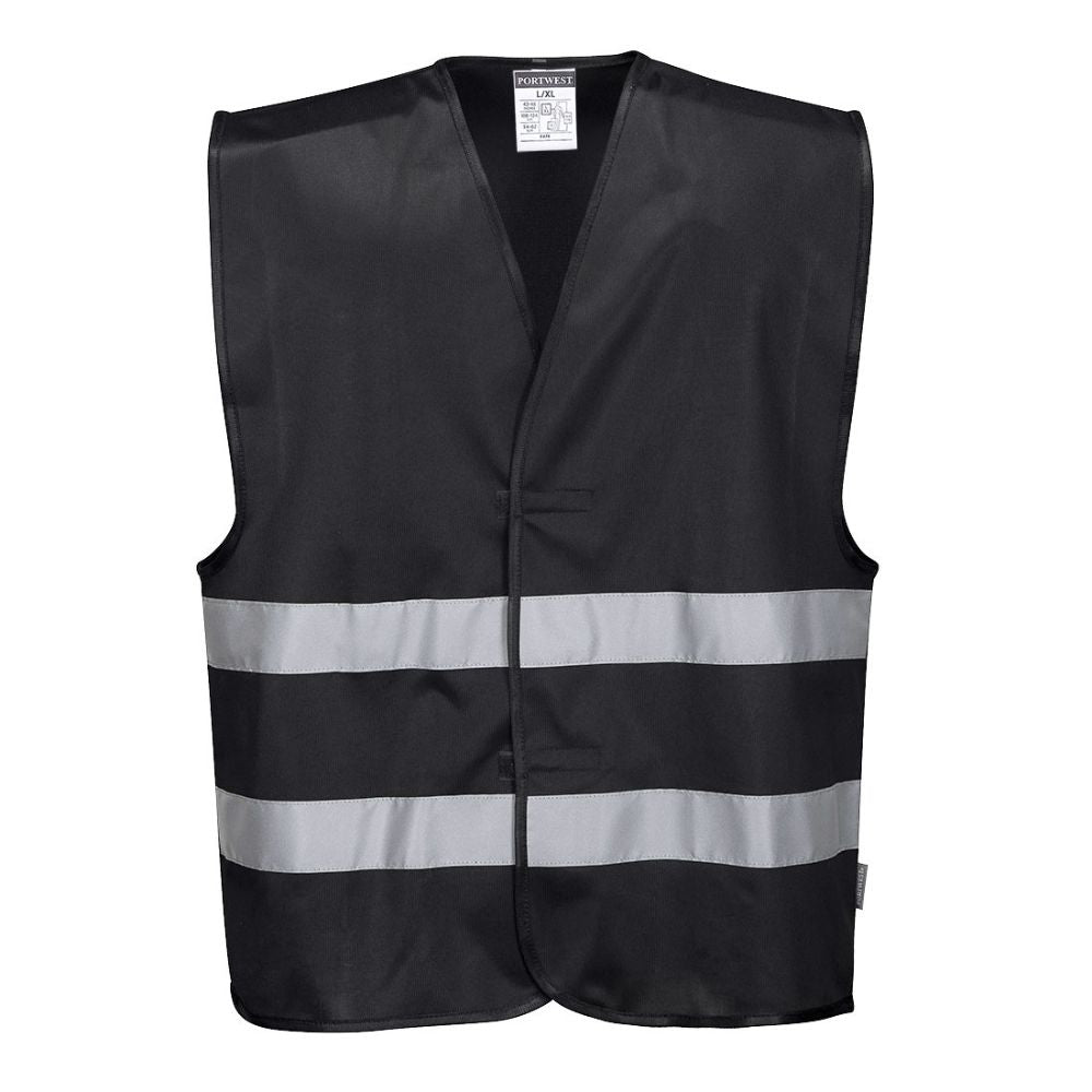 PTW F474 – Black Safety Vest | Front View    