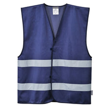 Load image into Gallery viewer, PTW F474 – Navy Blue Safety Vest | Front View    
