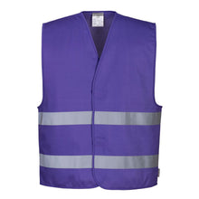 Load image into Gallery viewer, PTW F474 – Purple Safety Vest | Front View    
