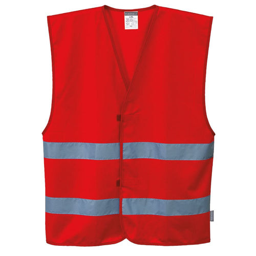 PTW F474 – Red Safety Vest | Front View    