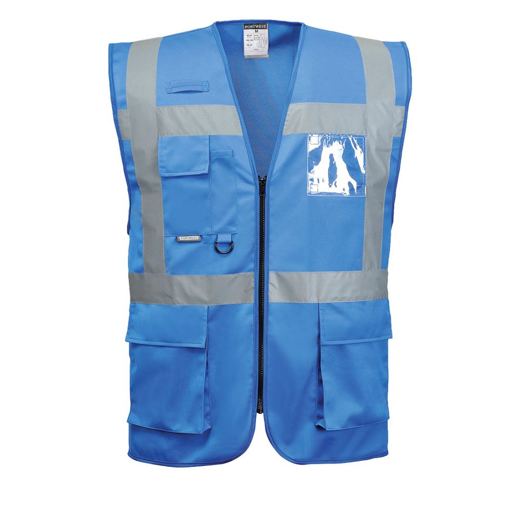 PTW UF476 - Royal Blue Safety Vest | Front View    