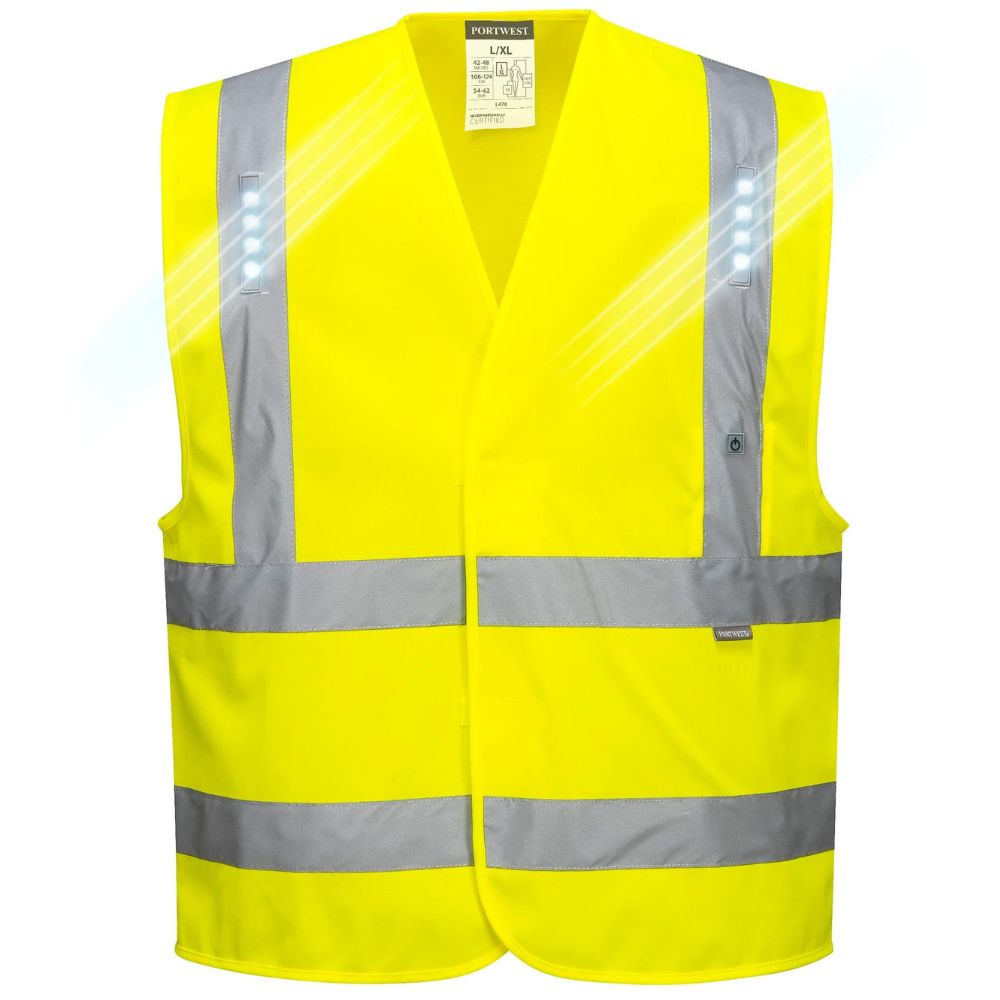 Portwest L470 - Safety Green ANSI Class 2 Safety Vests  Front View