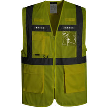 Load image into Gallery viewer, Portwest L476 - Safety Green ANSI Class 2 Safety Vests  With LED Light Front View
